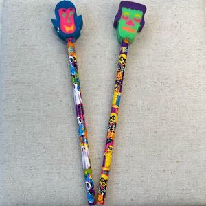 2 Lisa Frank Halloween Pencil Eraser Top Frankenstein Vampire Panda Casey Candy